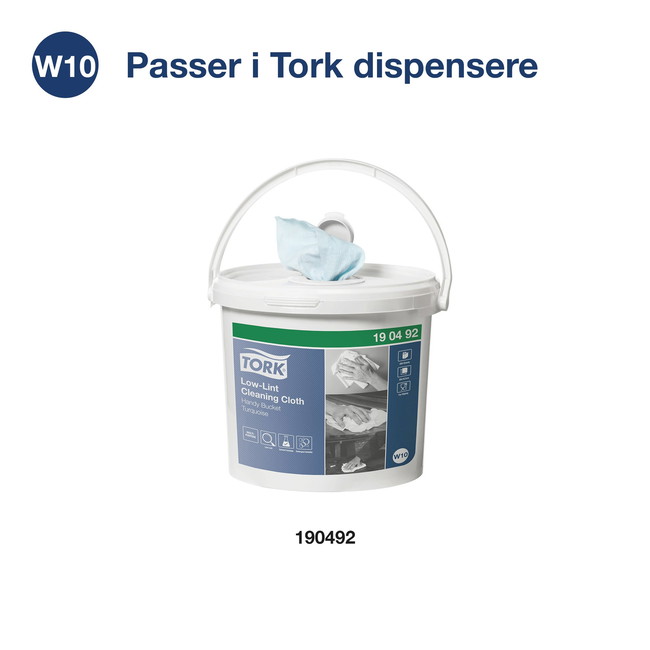 Tork 190491 Sensitiv W10 1lags aftørringspapir turkis 4ruller