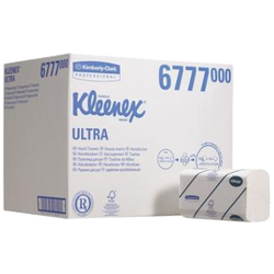Kleenex Ultra håndklædeark 2lags 21,5x31,8cm hvid 15x124ark