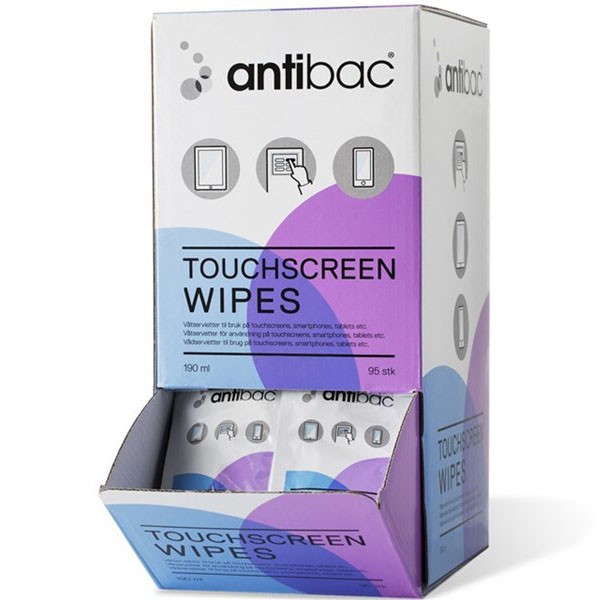 Vådservietter t/Touchscreen Antibac 95stk