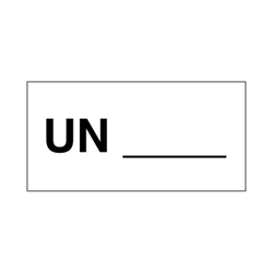 Fareetiket UN 50x100mm sort/hvid 250stk