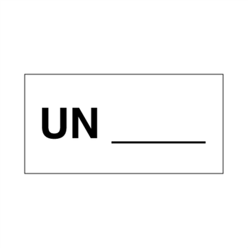 Fareetiket UN 50x100mm sort/hvid 250stk