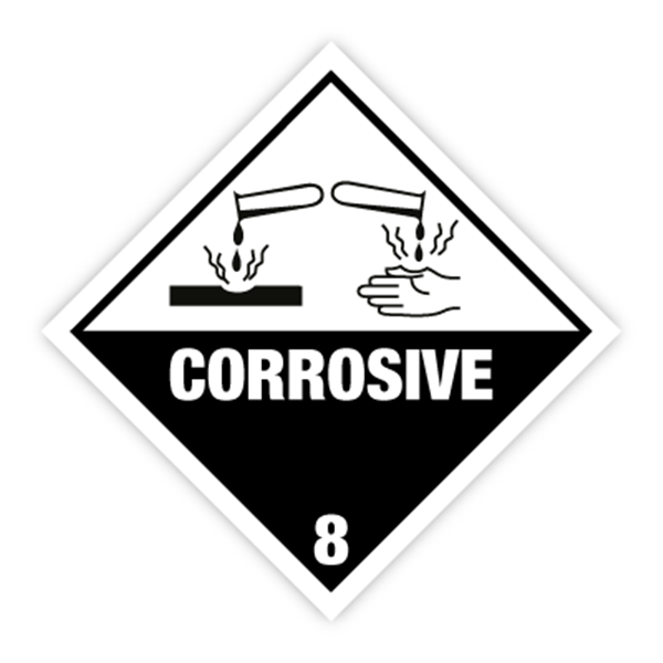 Etiket Symbol Fare Corrosive