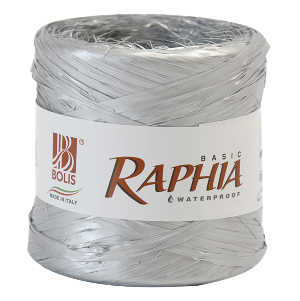 Raphia Bast gavebånd 200m sølv