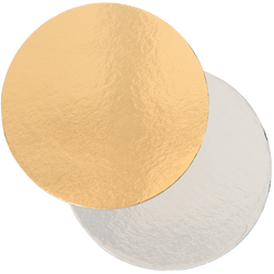 Papbund Ø12cm guld/sølv 100stk