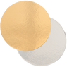 Papbund Ø12cm guld/sølv 100stk
