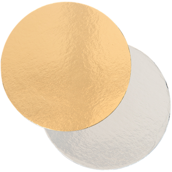 Papbund Ø16cm guld/sølv 100stk