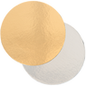Papbund Ø21cm guld/sølv 100stk