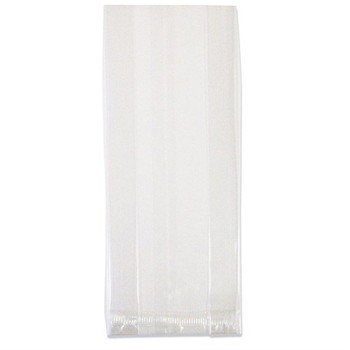 Cellofanpose med sidefals 4x8x24cm klar 100stk