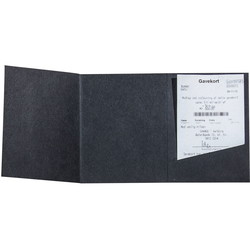 Gavekort bonomslag 13x9cm sort 100stk 