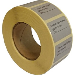 Byttemærke etiket 20x30mm grå 1000stk