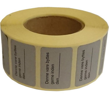 Byttemærke etiket 20x30mm grå 1000stk