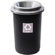 Minatol ECO affaldsspand med låg 50 ltr sort/grå
