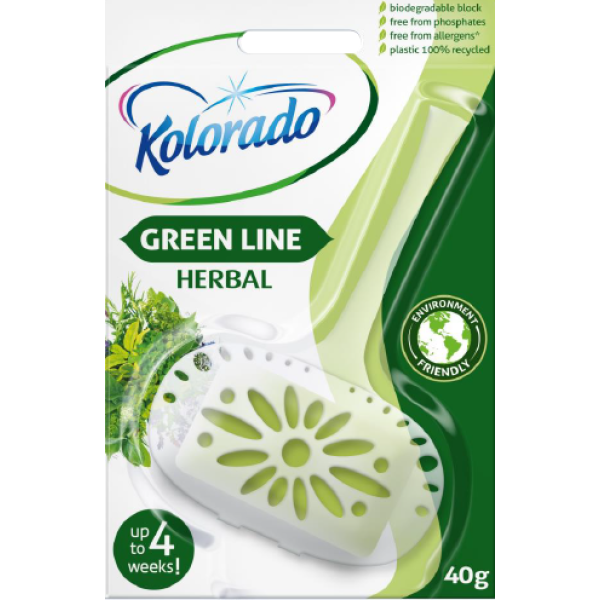 Kolorado Green Line Herbal WC-frisker duftblok 40g