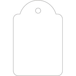 Apli hængemærke 28x43mm hvid 500stk