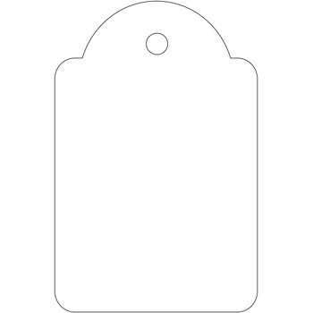 Apli hængemærke 28x43mm hvid 500stk