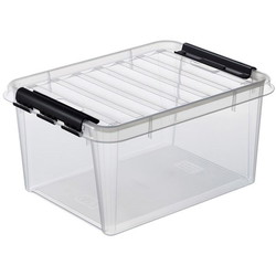 SmartStore Classic 32L plastkasse med låg 50x39x26cm klar