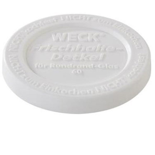Weck låg t/patentglas Ø10,8 cm hvid plast 5 stk