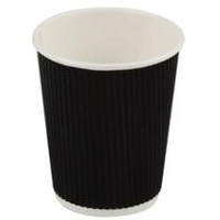 Ripple Wall kaffebæger 25cl sort 25stk