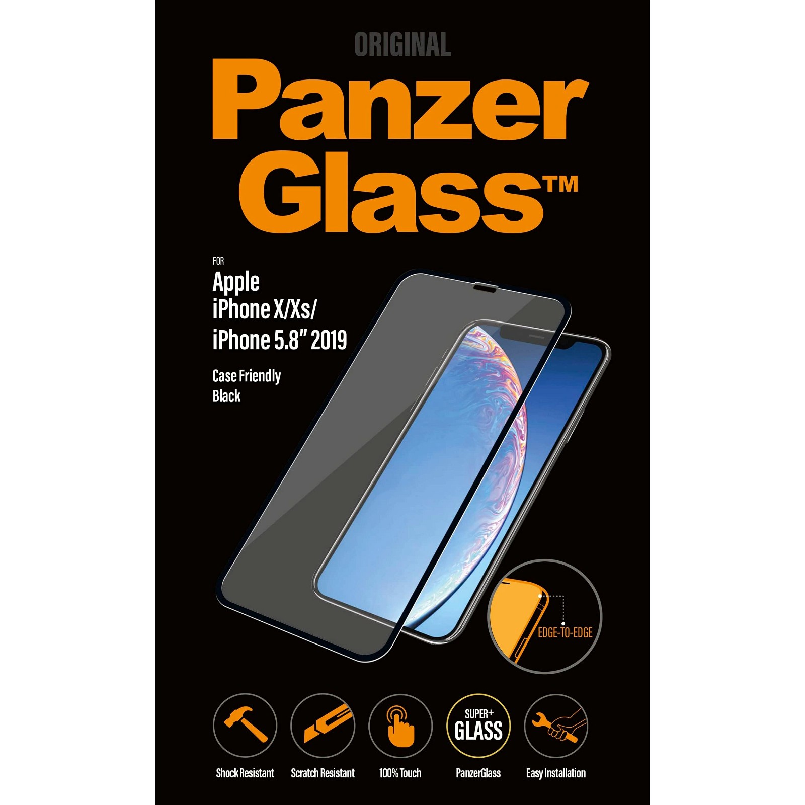 PanzerGlass iPhone X/Xs/11 Pro, Black (C