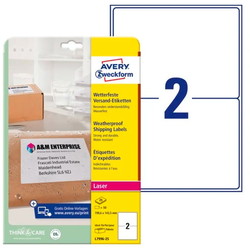 Avery L7996-25 vejrbestandige pakkeetiketter 50stk
