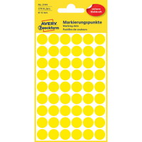 Avery 3144 Ø12mm etiket gul