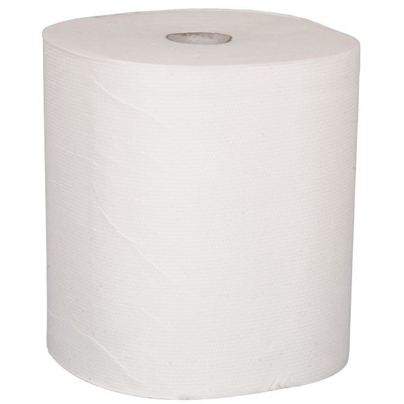 Abena Neutral håndklæderulle med hylse 3-lags hvid 6 rl