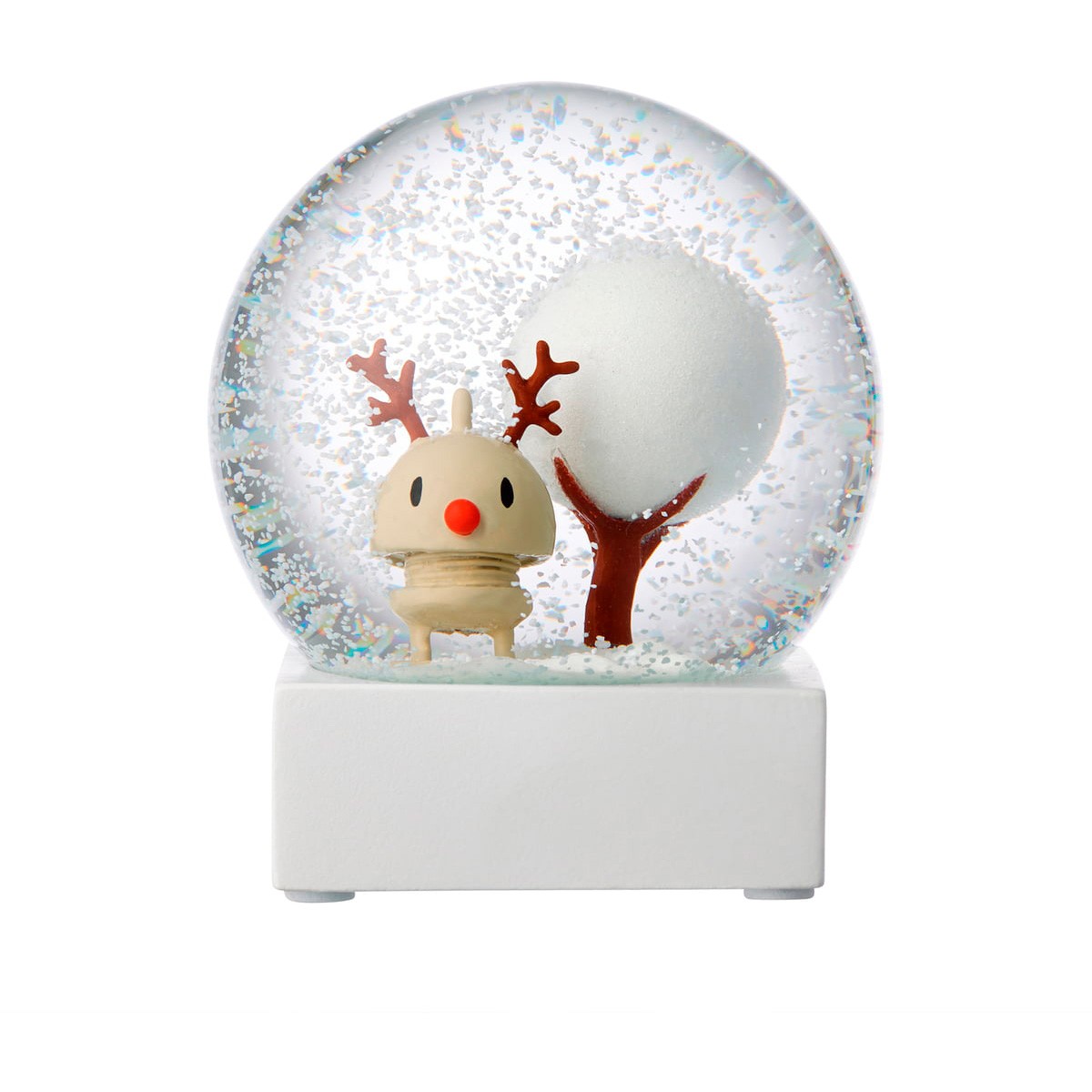 Hopitimst Reindeer Snow Globe figur Latte stor