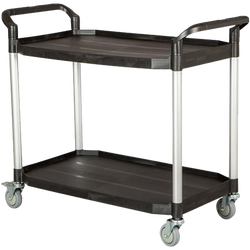 Tina Trolleys L bordvogn fiberplast sort