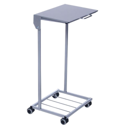 Tina Trolleys affaldsstativ m/låg 100L sølv