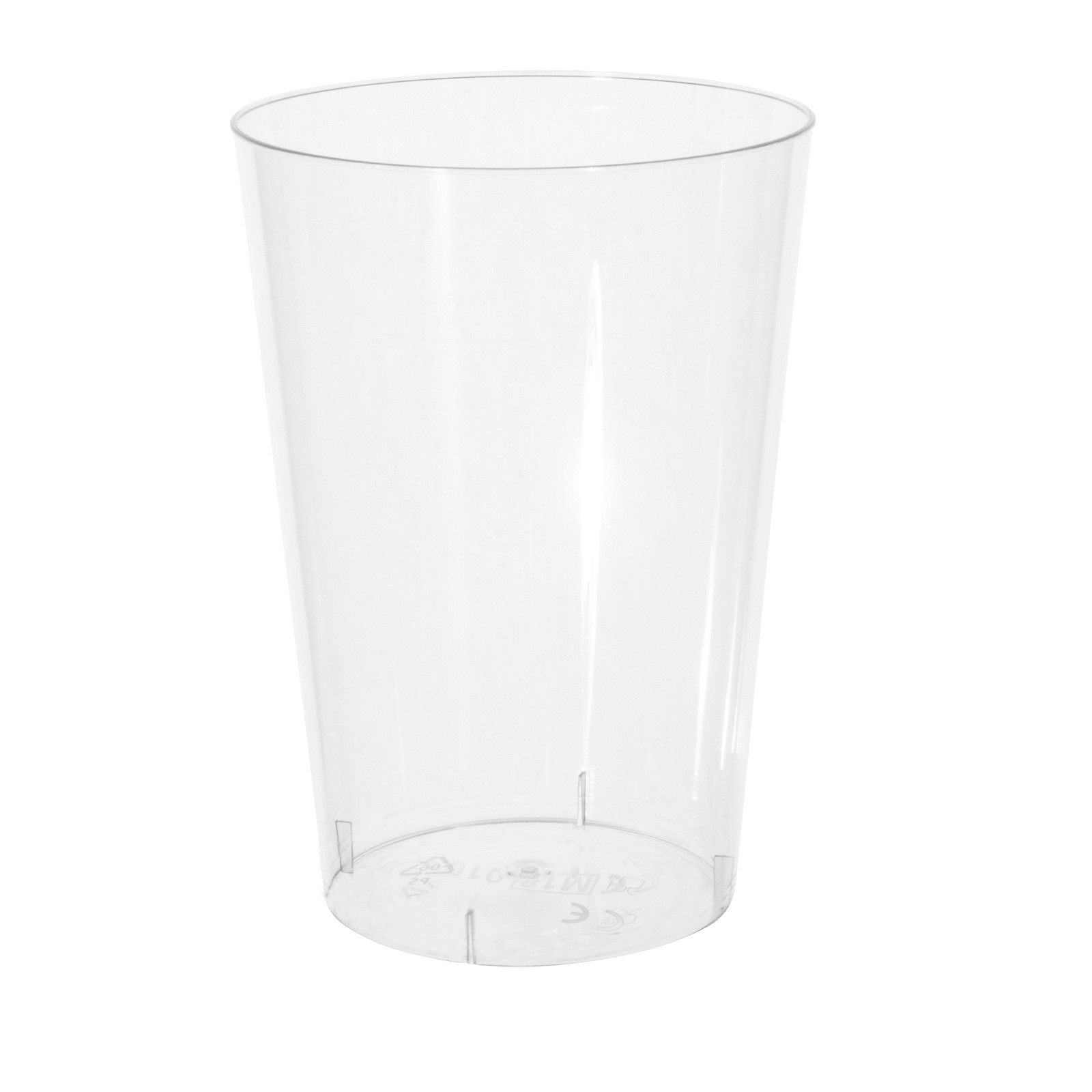 Plastglas 10 cl 75 mm Ø55 mm klar 40 stk