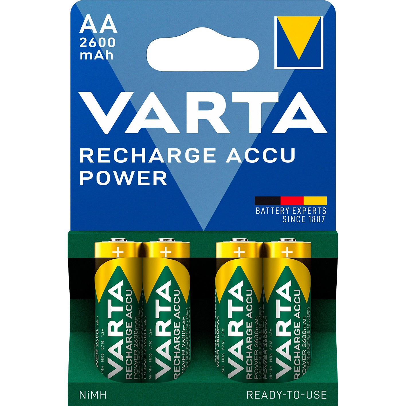 Varta genopladelige AA-batterier 2600mAh 1,2V 4 stk