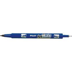 Pilot Twin 2-i-1 permanent marker 0,5mm blå