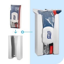 Tork 511090 W20 wipes-dispenser 118x211x73mm hvid
