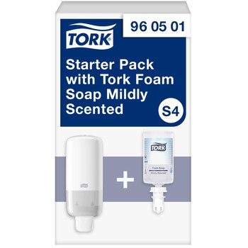Tork 960501 S4 dispenser + sæbe 1000ml hvid