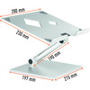 Durable Rise laptopstander 10"-17" sølv