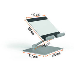 Durable Rise tabletholder 13" sølv