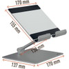 Durable Rise tabletholder 13" sølv