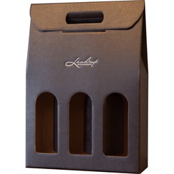 Laudrup vingavekarton 3 flasker sort