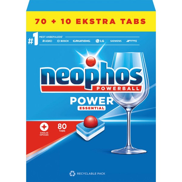 Neophos Powerball opvasketabs pk/80 stk