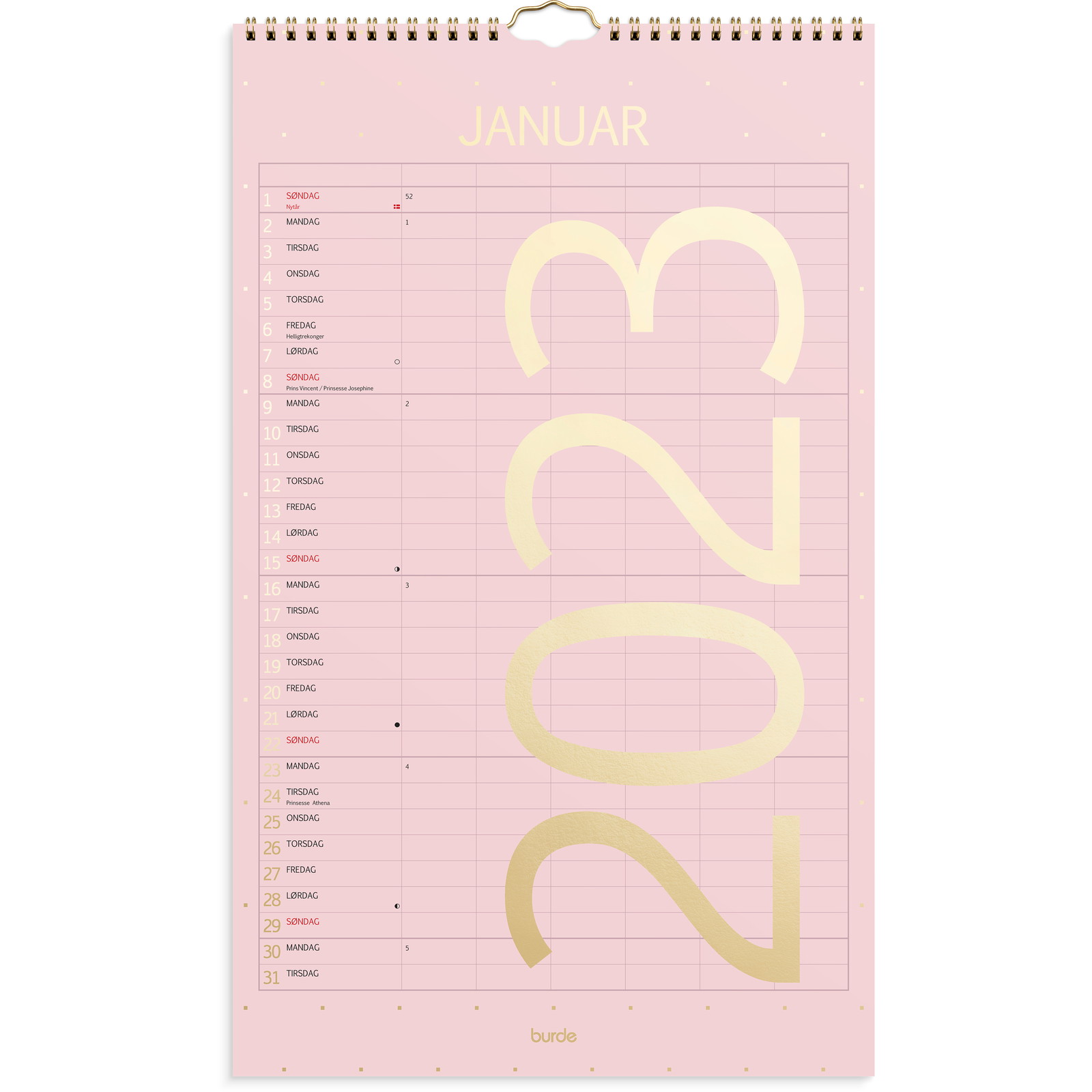 Mayland 2023 23066130 vægkalender 6 kolonner 42x25cm