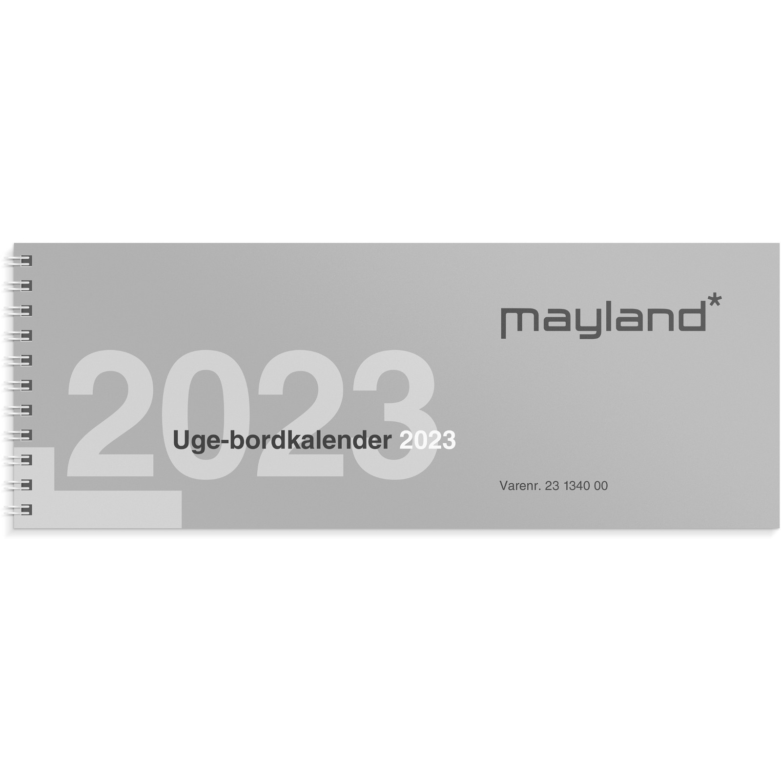 Mayland bordkalender 10x26x0,7 cm hvid
