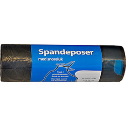Spandpose med snoreluk 50x44cm 18my 20L grå