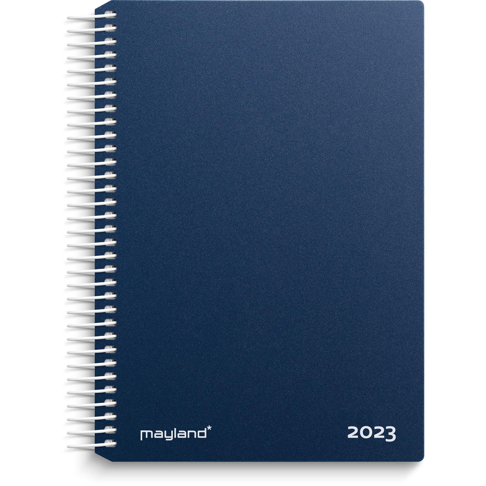 Mayland spiralkalender 18x13,5x2,5 cm blå
