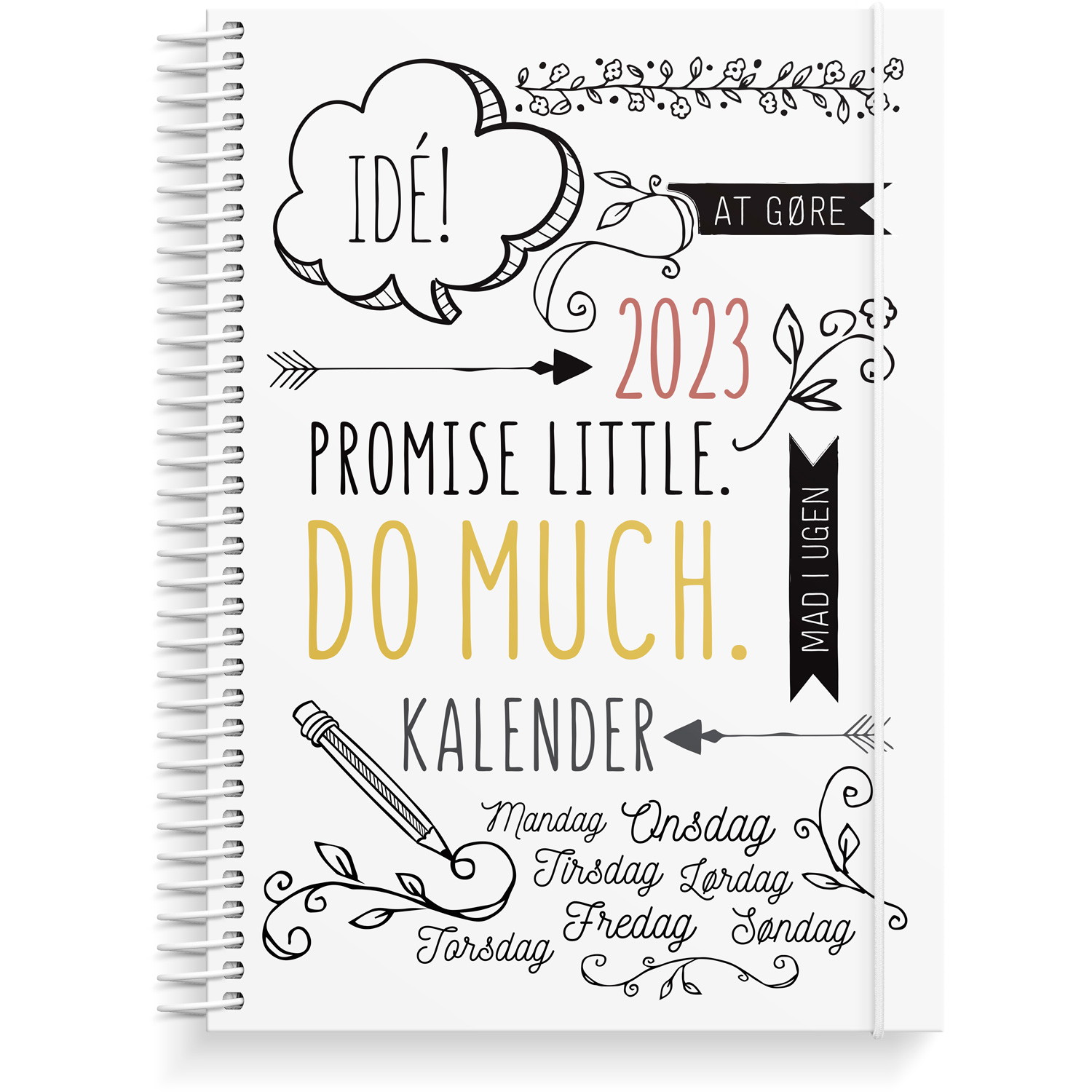 Mayland 2023 23227000 Burde A5 specialkalender 22x16x1,6cm hvid