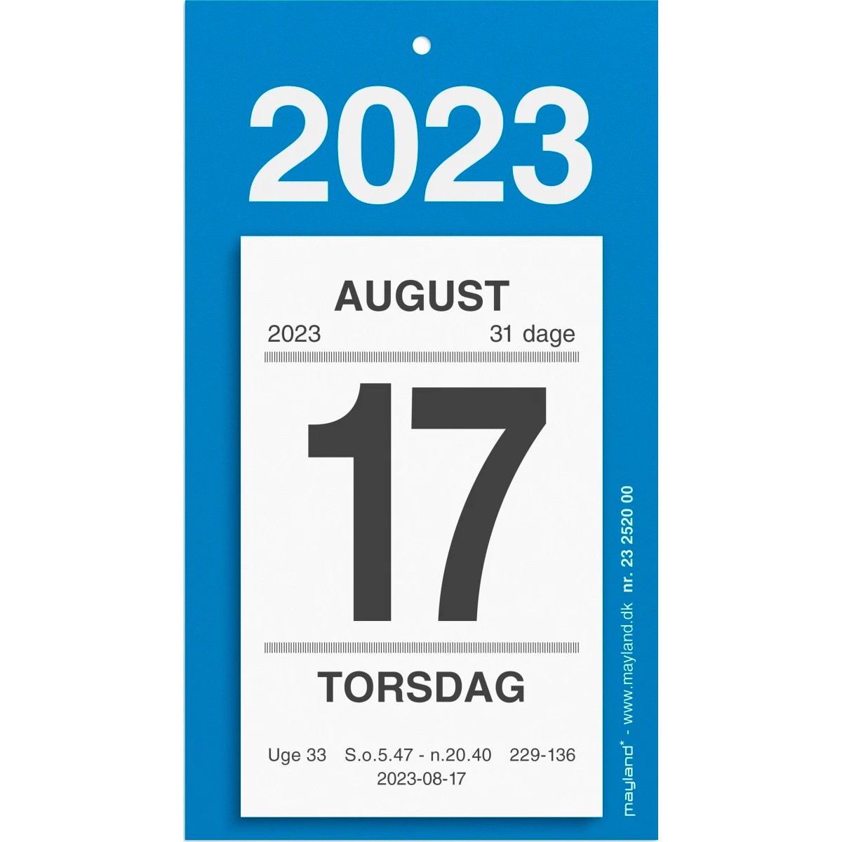 Mayland 2023 23252000 vægkalender 14x8x2,6cm blå