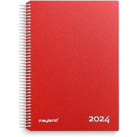 Mayland 2024 24218010 spiralkalender 24x18,5x2,1cm rød