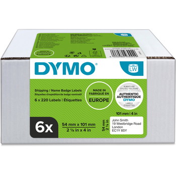 Dymo LabelWriter shippingetiketter 54x101mm hvid 6rl