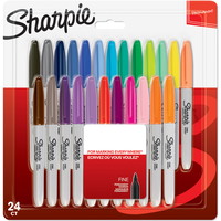 Sharpie marker permanent 1mm assorterede farver 24 stk