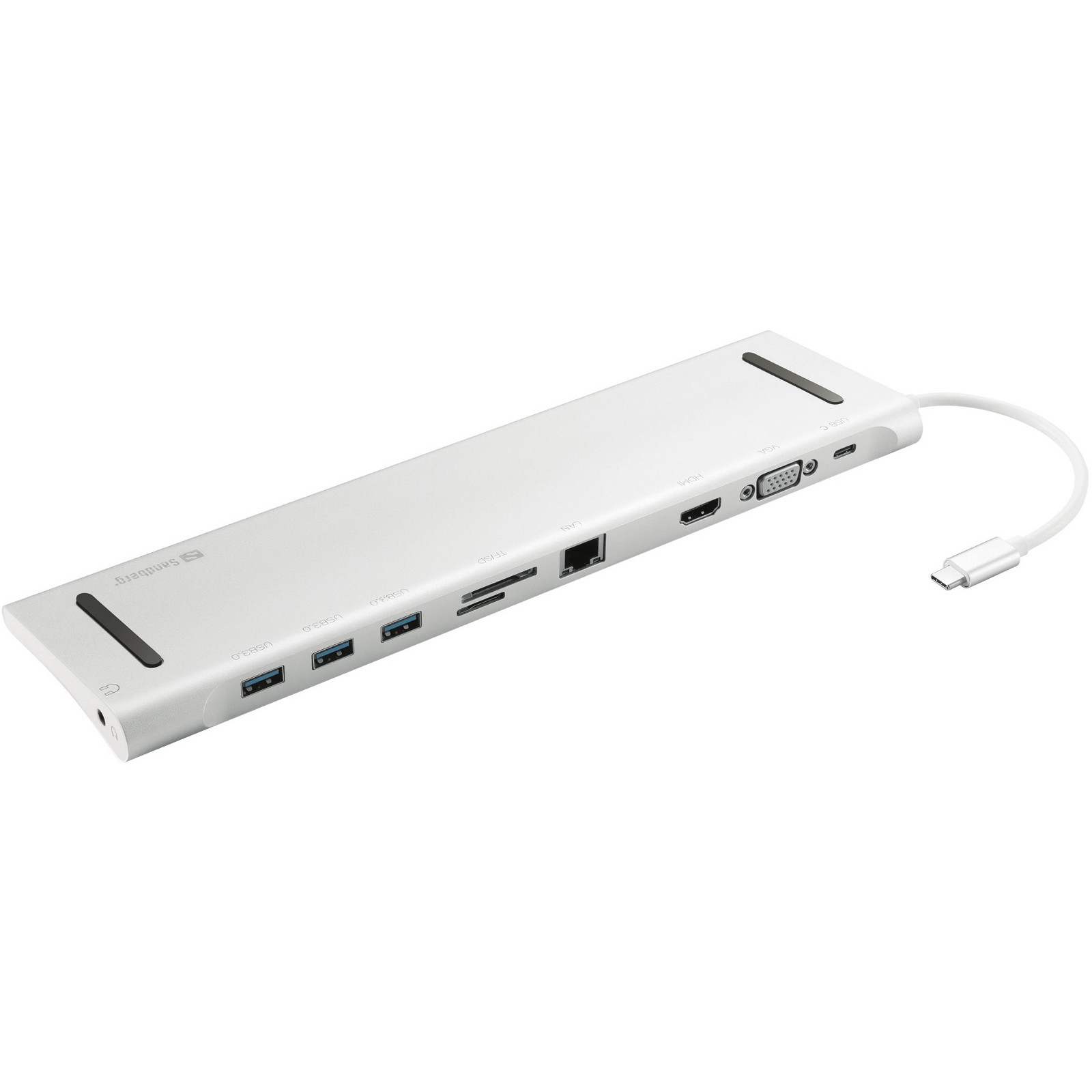 Sandberg 10-in-1 USB-C dockingstation alu