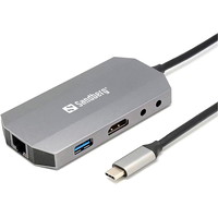 Sandberg USB-C 6-in-1 Travel dockingstation